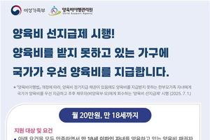 양육비 선지급제’ 시행…미성년 자녀 1인당 월 20만원