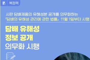 담배 유해성분 검사 결과 10월 처음 공개한다